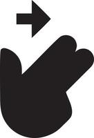 Hand icon symbol vector image. Illustration of the isolated finger hand touch human design. EPS 10