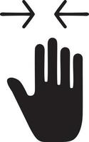 Hand icon symbol vector image. Illustration of the isolated finger hand touch human design. EPS 10