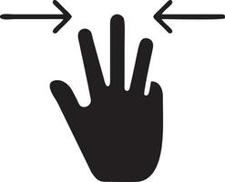 Hand icon symbol vector image. Illustration of the isolated finger hand touch human design. EPS 10