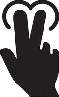 Hand icon symbol vector image. Illustration of the isolated finger hand touch human design. EPS 10