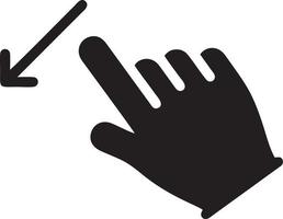 Hand icon symbol vector image. Illustration of the isolated finger hand touch human design. EPS 10