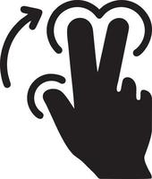 Hand icon symbol vector image. Illustration of the isolated finger hand touch human design. EPS 10