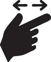 Hand icon symbol vector image. Illustration of the isolated finger hand touch human design. EPS 10