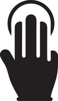 Hand icon symbol vector image. Illustration of the isolated finger hand touch human design. EPS 10