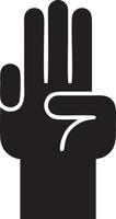 Hand icon symbol vector image. Illustration of the isolated finger hand touch human design. EPS 10