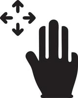 Hand icon symbol vector image. Illustration of the isolated finger hand touch human design. EPS 10