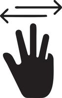 Hand icon symbol vector image. Illustration of the isolated finger hand touch human design. EPS 10