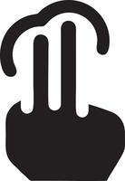 Hand icon symbol vector image. Illustration of the isolated finger hand touch human design. EPS 10