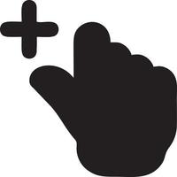 Hand icon symbol vector image. Illustration of the isolated finger hand touch human design. EPS 10