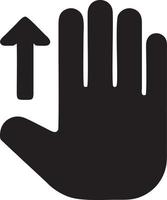 Hand icon symbol vector image. Illustration of the isolated finger hand touch human design. EPS 10