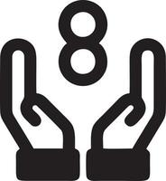 Hand icon symbol vector image. Illustration of the isolated finger hand touch human design. EPS 10