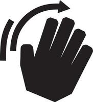 Hand icon symbol vector image. Illustration of the isolated finger hand touch human design. EPS 10