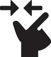 Hand icon symbol vector image. Illustration of the isolated finger hand touch human design. EPS 10