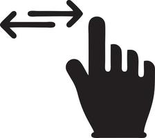 Hand icon symbol vector image. Illustration of the isolated finger hand touch human design. EPS 10