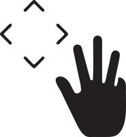 Hand icon symbol vector image. Illustration of the isolated finger hand touch human design. EPS 10