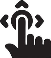 Hand icon symbol vector image. Illustration of the isolated finger hand touch human design. EPS 10