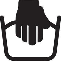 Hand icon symbol vector image. Illustration of the isolated finger hand touch human design. EPS 10