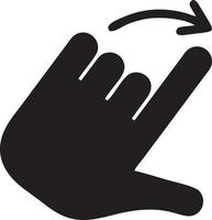 Hand icon symbol vector image. Illustration of the isolated finger hand touch human design. EPS 10