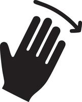 Hand icon symbol vector image. Illustration of the isolated finger hand touch human design. EPS 10