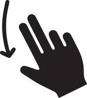 Hand icon symbol vector image. Illustration of the isolated finger hand touch human design. EPS 10