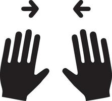 Hand icon symbol vector image. Illustration of the isolated finger hand touch human design. EPS 10