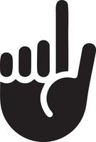 Hand icon symbol vector image. Illustration of the isolated finger hand touch human design. EPS 10