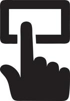 Hand icon symbol vector image. Illustration of the isolated finger hand touch human design. EPS 10