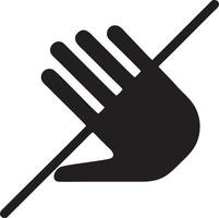 Hand icon symbol vector image. Illustration of the isolated finger hand touch human design. EPS 10