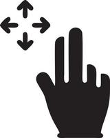 Hand icon symbol vector image. Illustration of the isolated finger hand touch human design. EPS 10