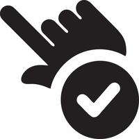 Hand icon symbol vector image. Illustration of the isolated finger hand touch human design. EPS 10