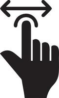 Hand icon symbol vector image. Illustration of the isolated finger hand touch human design. EPS 10