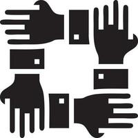 Hand icon symbol vector image. Illustration of the isolated finger hand touch human design. EPS 10