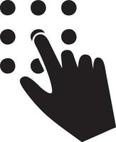 Hand icon symbol vector image. Illustration of the isolated finger hand touch human design. EPS 10