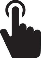 Hand icon symbol vector image. Illustration of the isolated finger hand touch human design. EPS 10