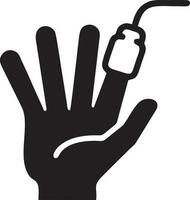 Hand icon symbol vector image. Illustration of the isolated finger hand touch human design. EPS 10