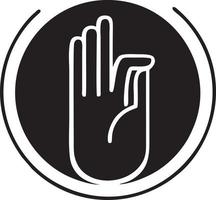 Hand icon symbol vector image. Illustration of the isolated finger hand touch human design. EPS 10