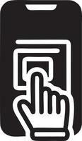 Hand icon symbol vector image. Illustration of the isolated finger hand touch human design. EPS 10