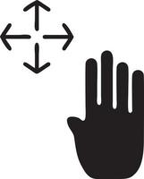 Hand icon symbol vector image. Illustration of the isolated finger hand touch human design. EPS 10