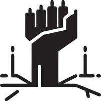 Hand icon symbol vector image. Illustration of the isolated finger hand touch human design. EPS 10