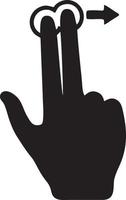 Hand icon symbol vector image. Illustration of the isolated finger hand touch human design. EPS 10