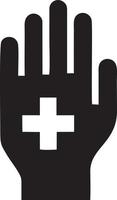 Hand icon symbol vector image. Illustration of the isolated finger hand touch human design. EPS 10