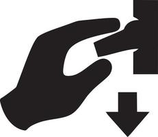 Hand icon symbol vector image. Illustration of the isolated finger hand touch human design. EPS 10