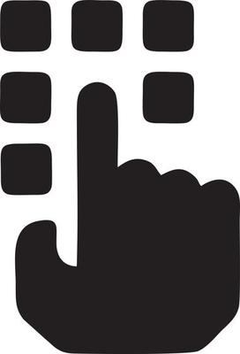 Hand icon symbol vector image. Illustration of the isolated finger hand touch human design. EPS 10