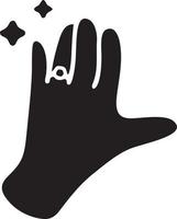 Hand icon symbol vector image. Illustration of the isolated finger hand touch human design. EPS 10