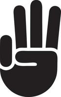 Hand icon symbol vector image. Illustration of the isolated finger hand touch human design. EPS 10