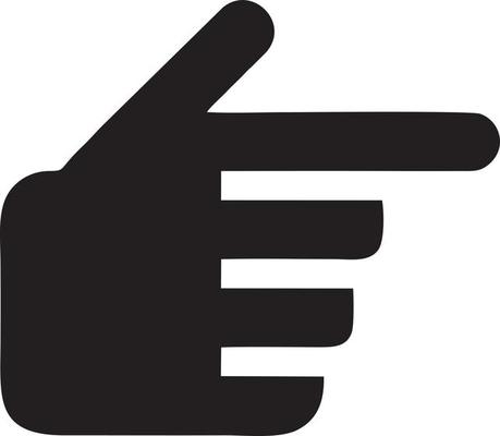 Hand icon symbol vector image. Illustration of the isolated finger hand touch human design. EPS 10