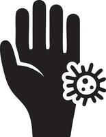 Hand icon symbol vector image. Illustration of the isolated finger hand touch human design. EPS 10