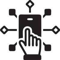 Hand icon symbol vector image. Illustration of the isolated finger hand touch human design. EPS 10