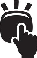 Hand icon symbol vector image. Illustration of the isolated finger hand touch human design. EPS 10