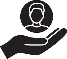 Hand icon symbol vector image. Illustration of the isolated finger hand touch human design. EPS 10